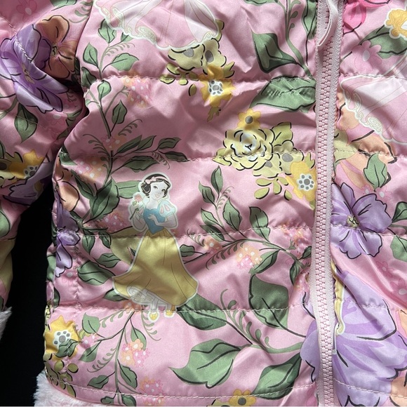 Disney Princess Reversible Pink Toddler Girls Jacket Size 2T Winter Clothing - Picture 5 of 9